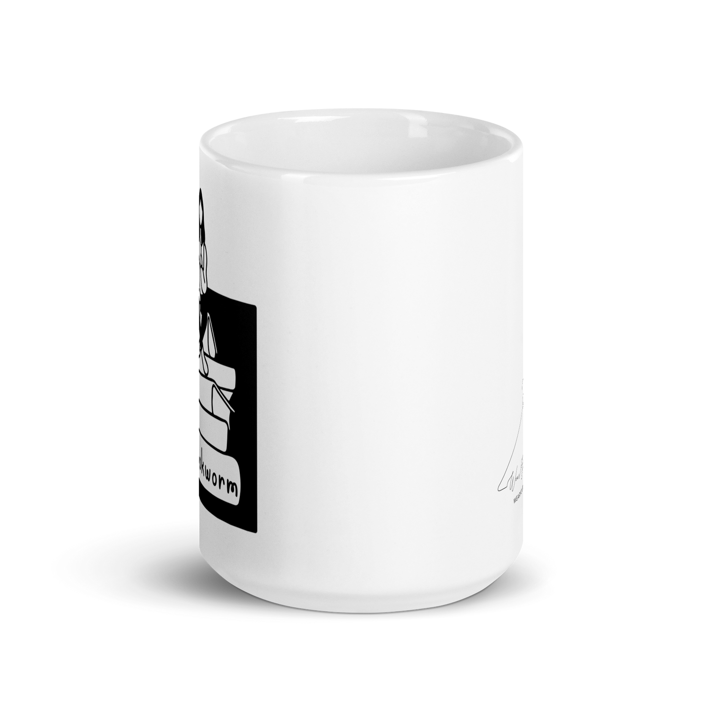 100% Bookworm White Mug