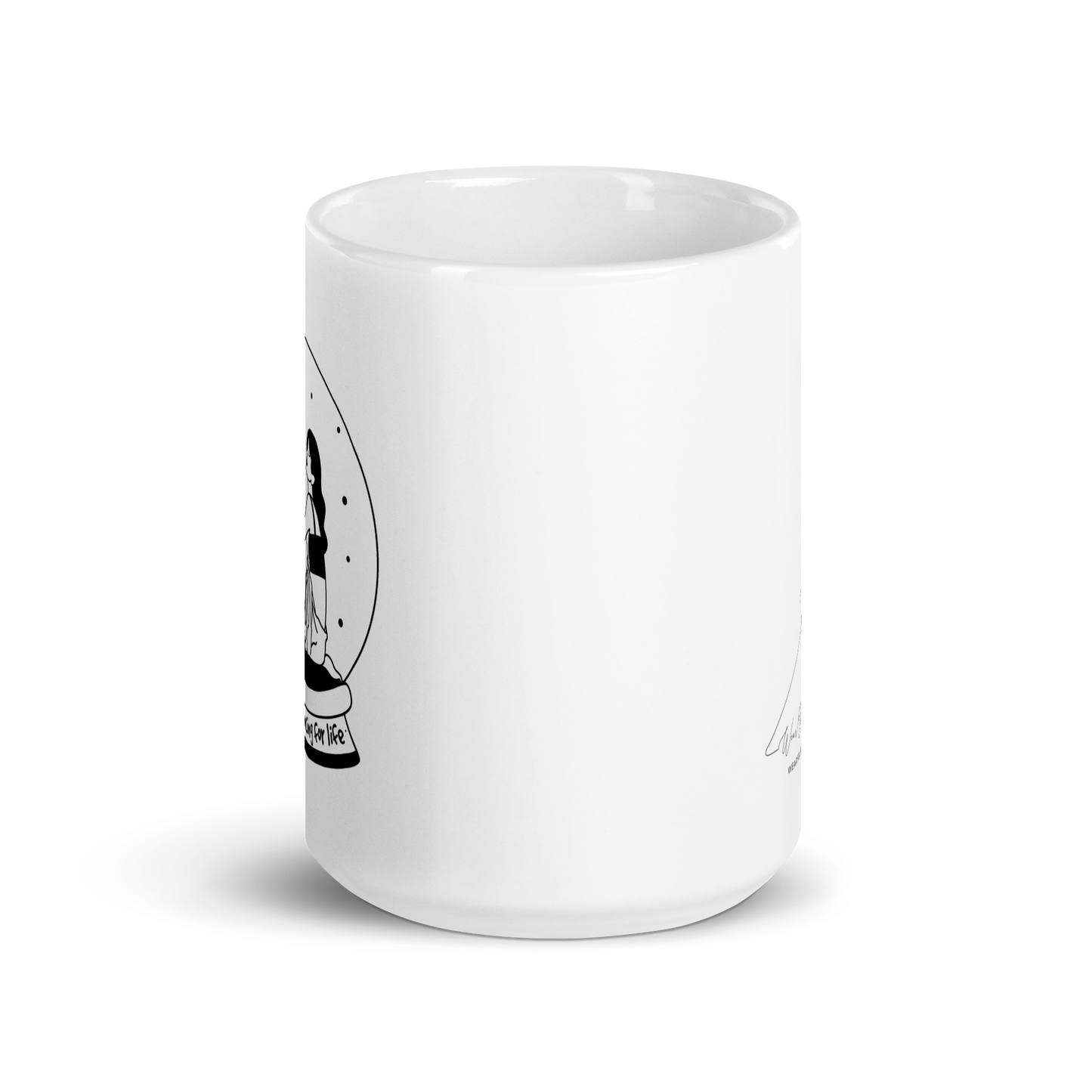 Social Distancing for Life White Mug